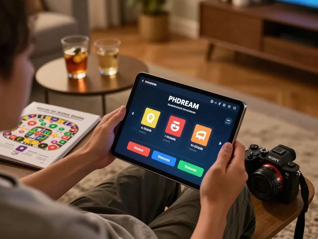 Engaging in PHDREAM GCash transactions for an exciting online gaming experience at home.
