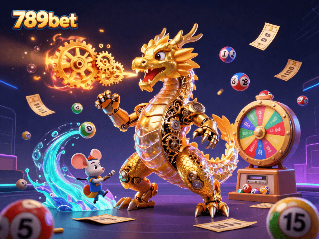 Experience thrilling gameplay at 789bet with this vibrant casino-themed illustration depicting games and excitement.