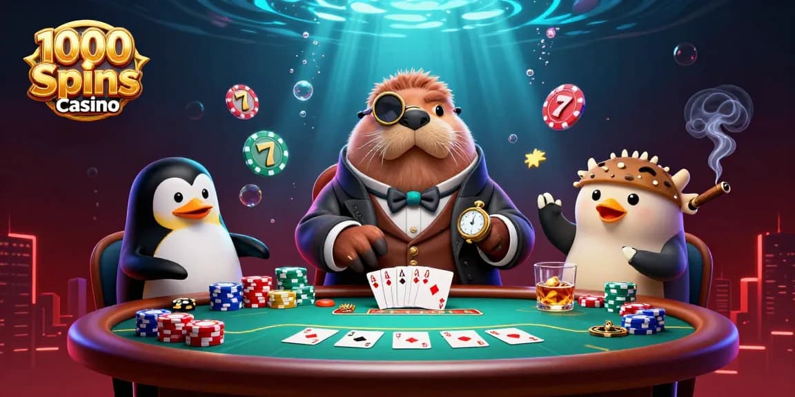 Erleben Sie aufregende Slots im 1000 Spins Casino mit unserem einzigartigen 3D-Illustrationsdesign.