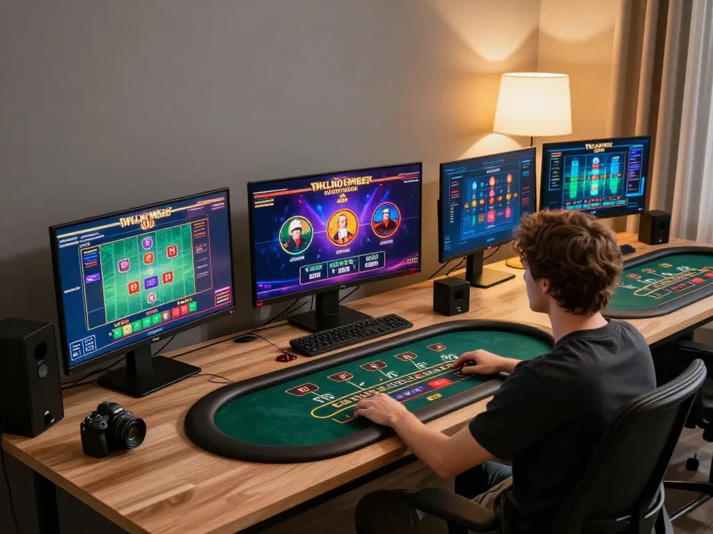 Engaging rr88 online gaming setup showcasing live dealer games and responsible betting