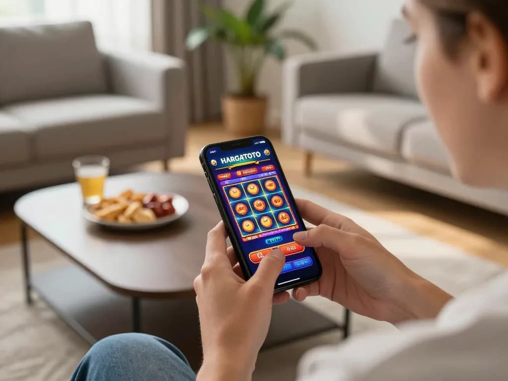 Rasakan permainan slot HARGATOTO di seluler, menampilkan antarmuka menarik dan visual yang hidup.