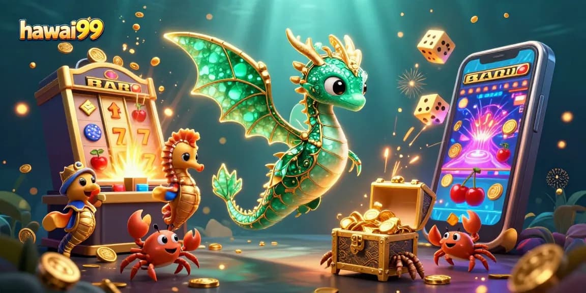 Engage in exciting gameplay with hawai99 featuring a vibrant sea dragon casino scene.