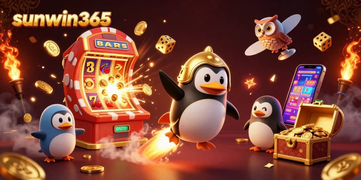 Experience thrilling wins at sunwin365 with a jackpot explosion of coins in a vibrant casino space setting.