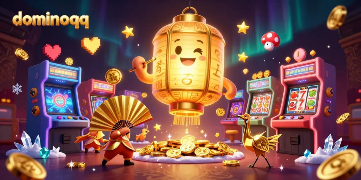 Dominoqq offers vibrant online gaming with golden lantern spirit amidst casino excitement
