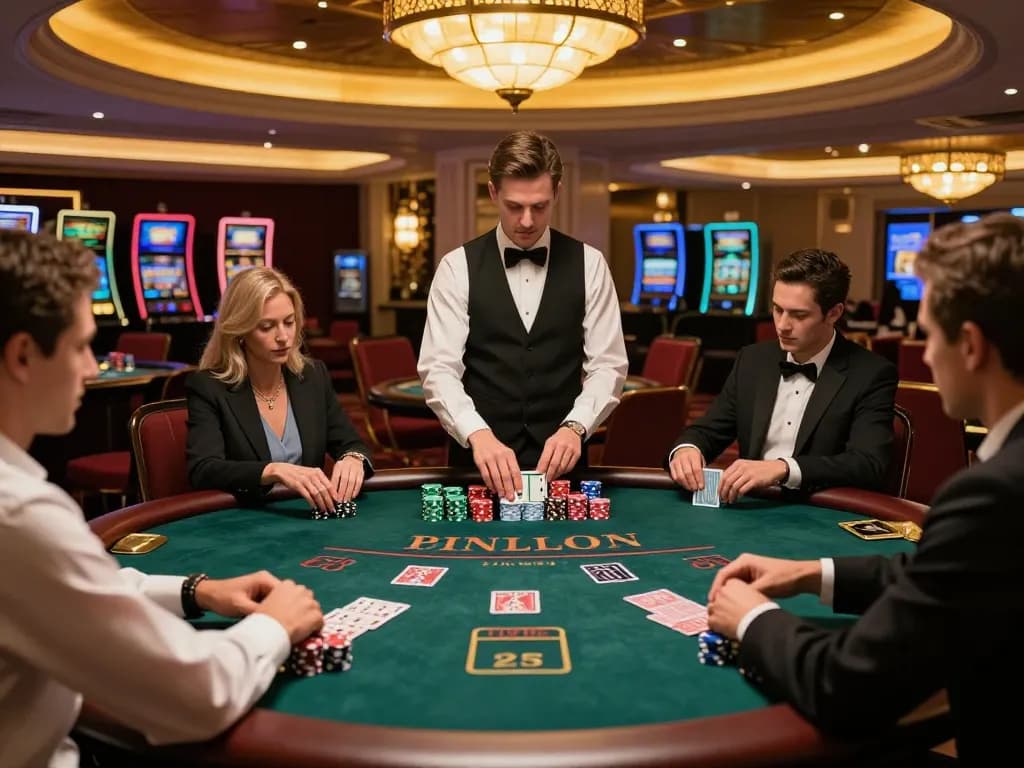 Players strategizing in a thrilling blackjack game at LODE888 casino table