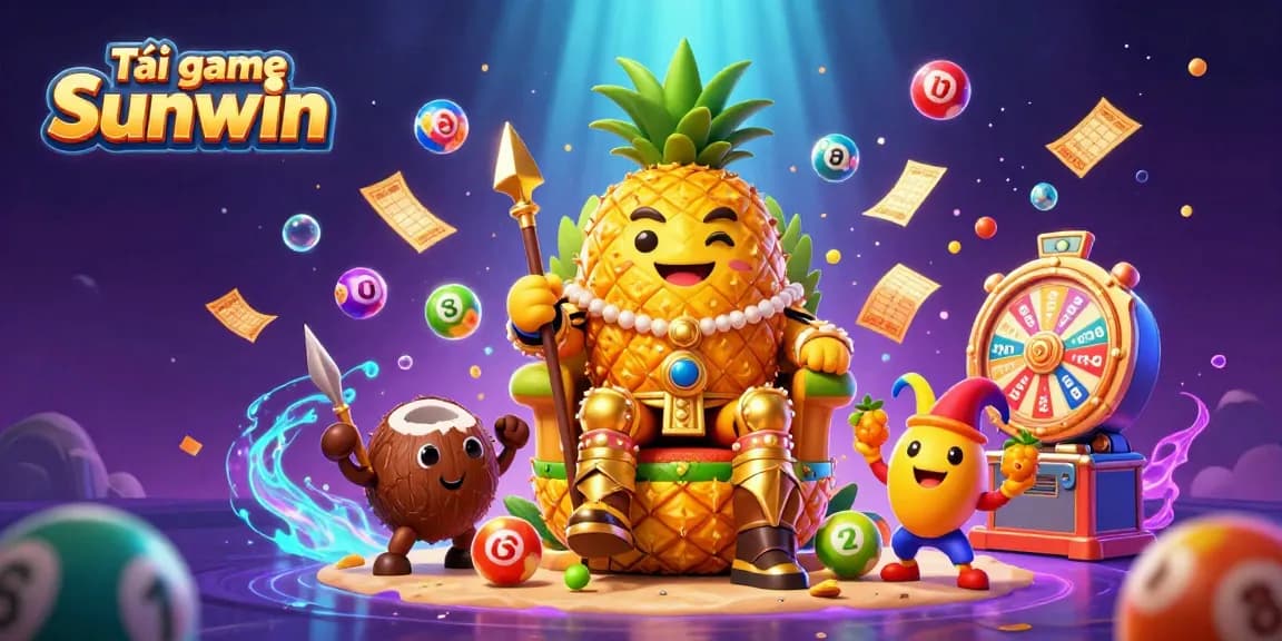 Tải game Sunwin and join the vibrant casino adventure with the pineapple king and his lively companions.