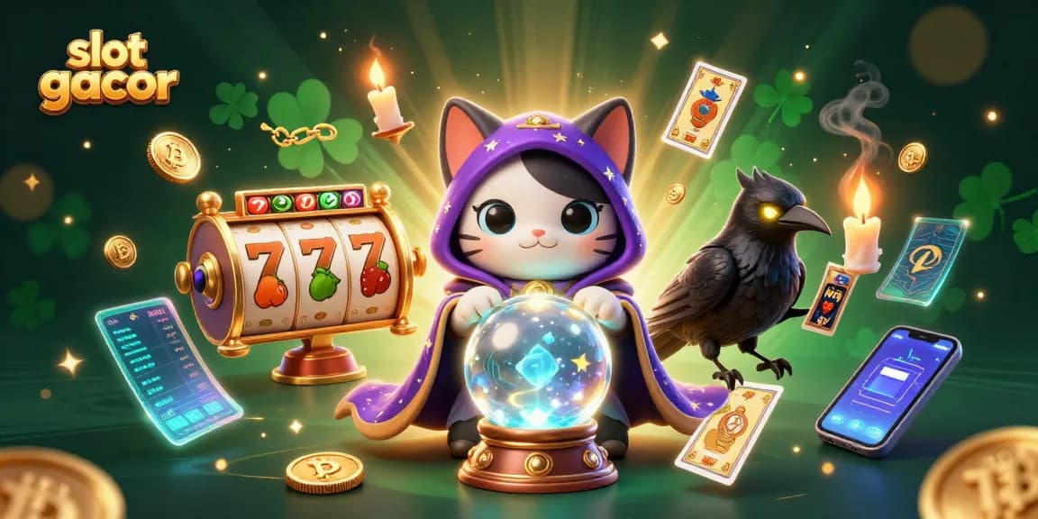 Experience the excitement of slot gacor with vibrant playing elements and mystical characters in a captivating 3D scene.