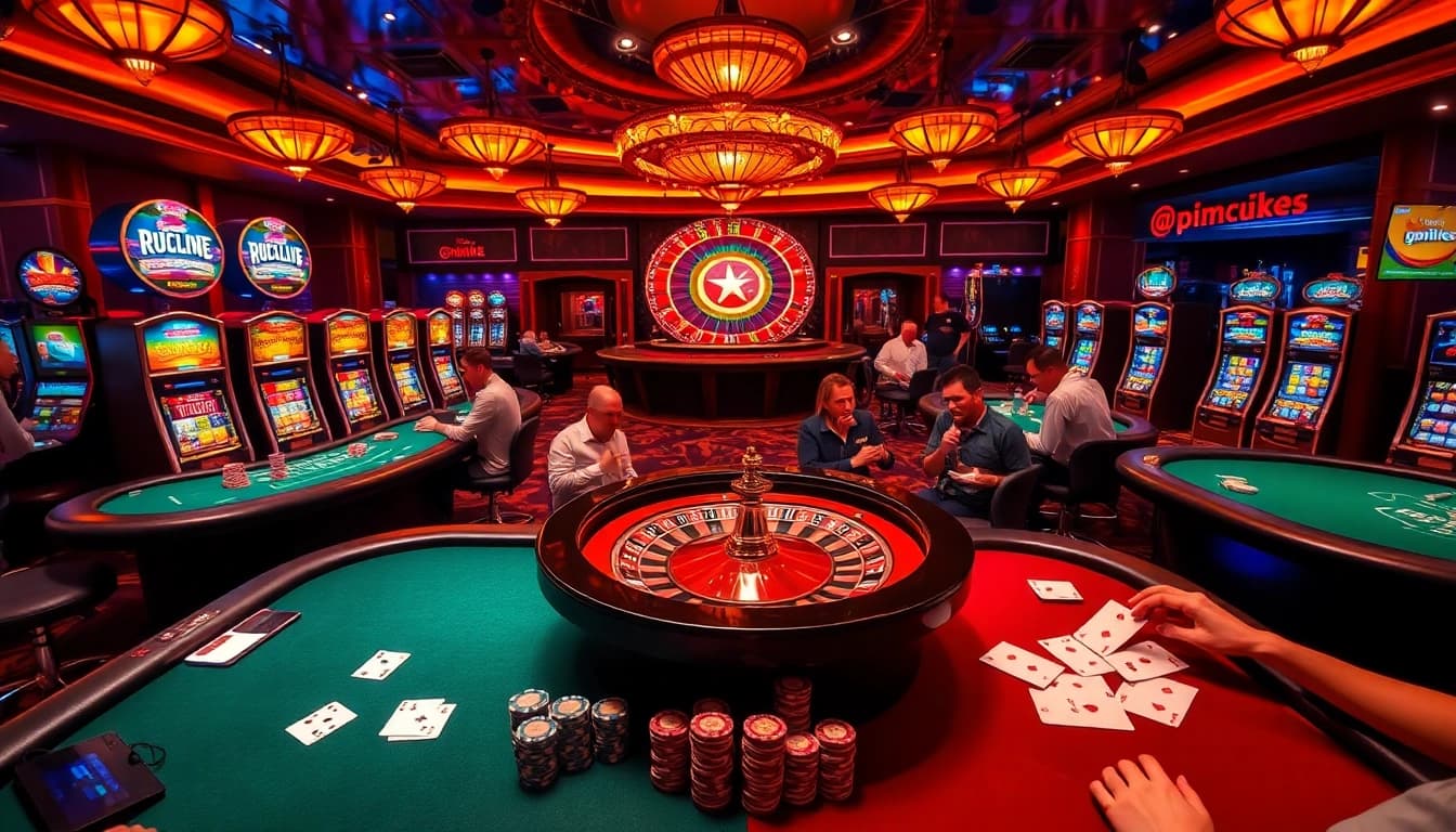 Exciting poker action at nhà cái mm88 with vibrant tables and players immersed in bets.