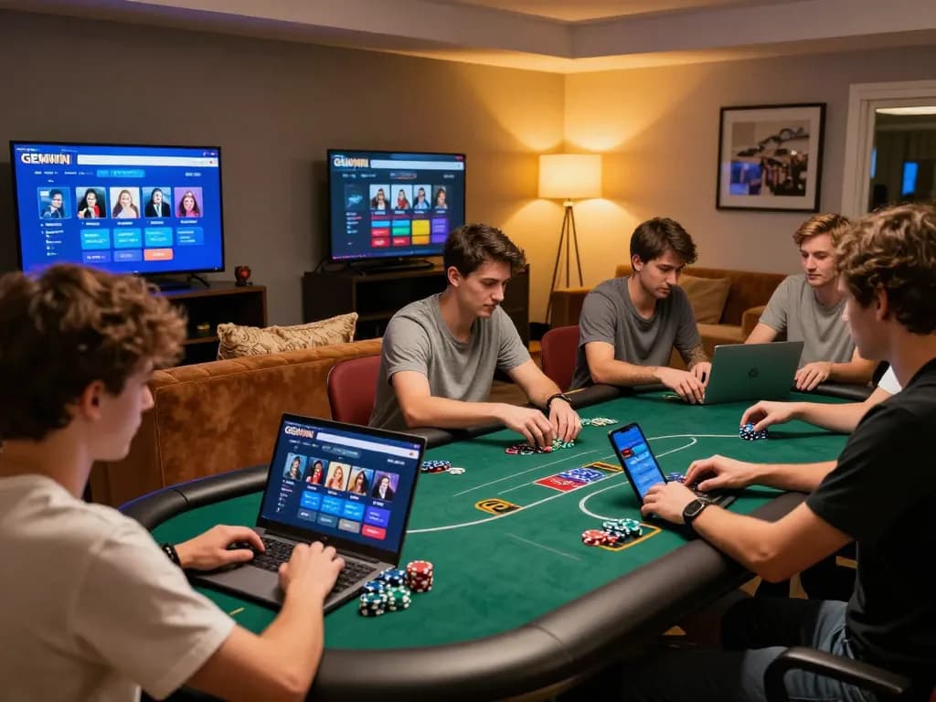 Engaging players at home using GEMWIN for online casino gaming, showcasing strategic gameplay.