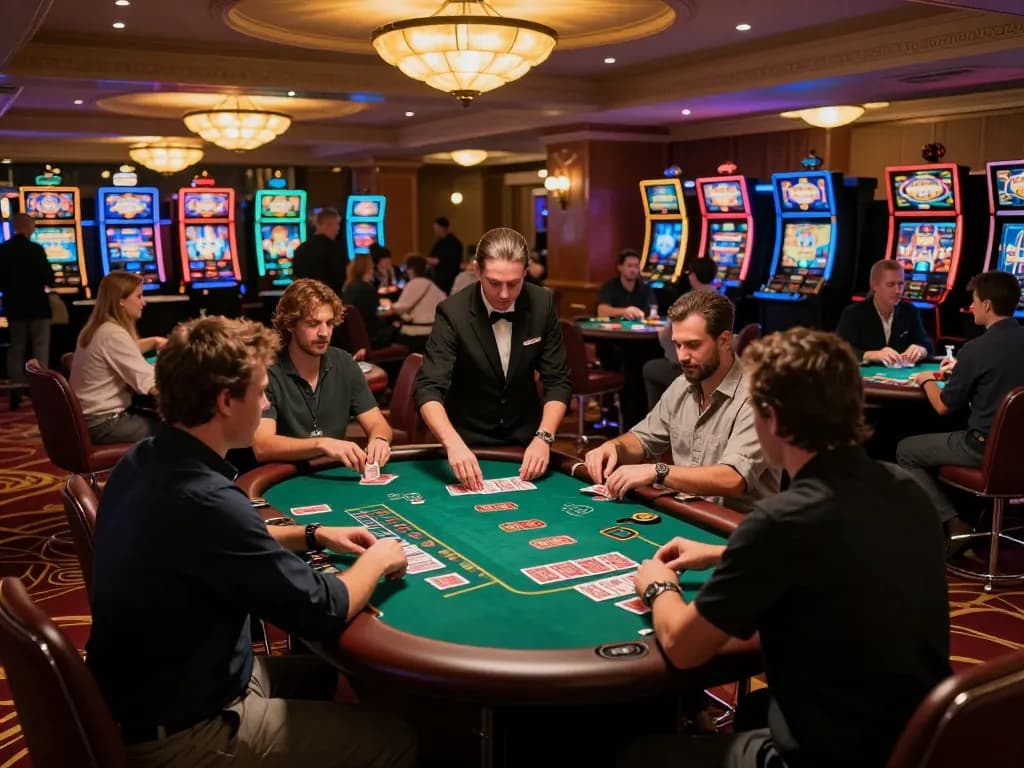 Players enjoying blackjack at Tip88 casino, showcasing dynamic gameplay and excitement.