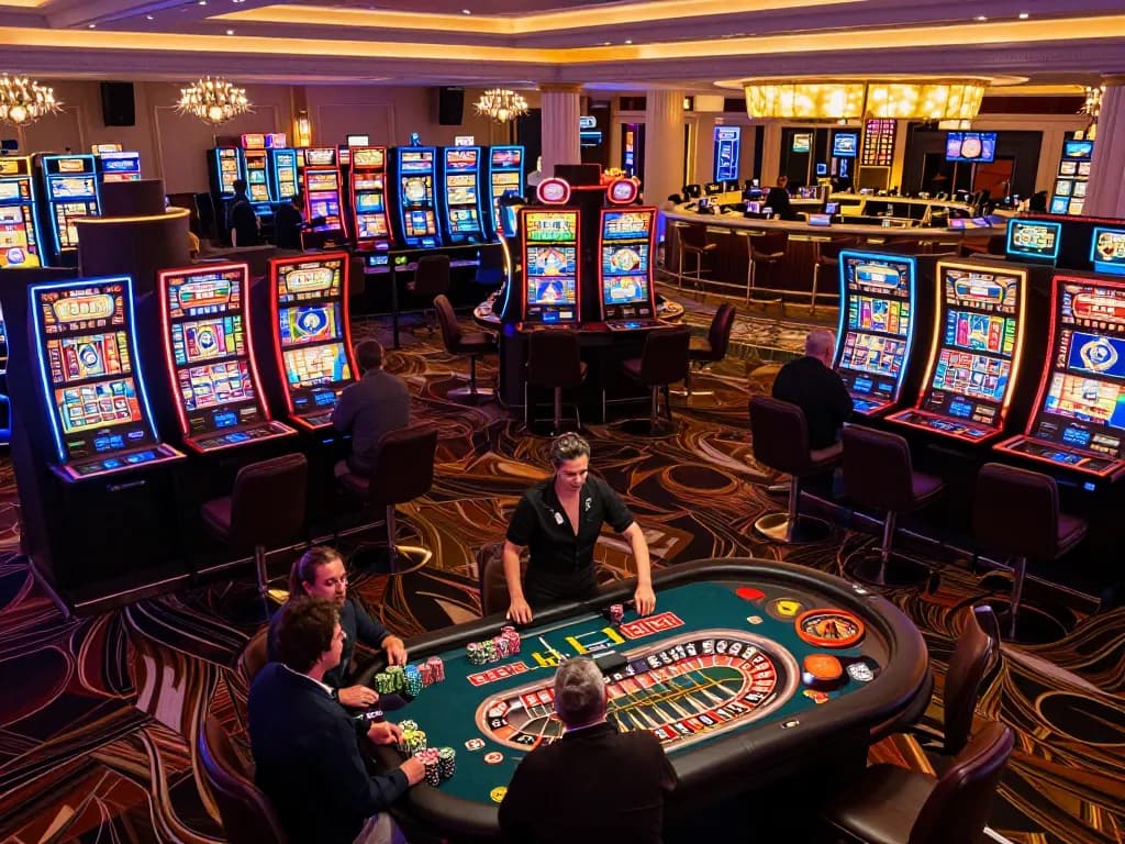 Players making strategic bets at the roulette table in a lively Las Vegas casino, showcasing Da88 excitement.