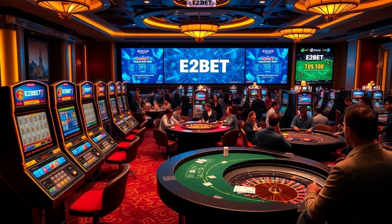 Experience premium online gambling at https://e2betclb.com/ with thrilling action on slot machines and poker tables.