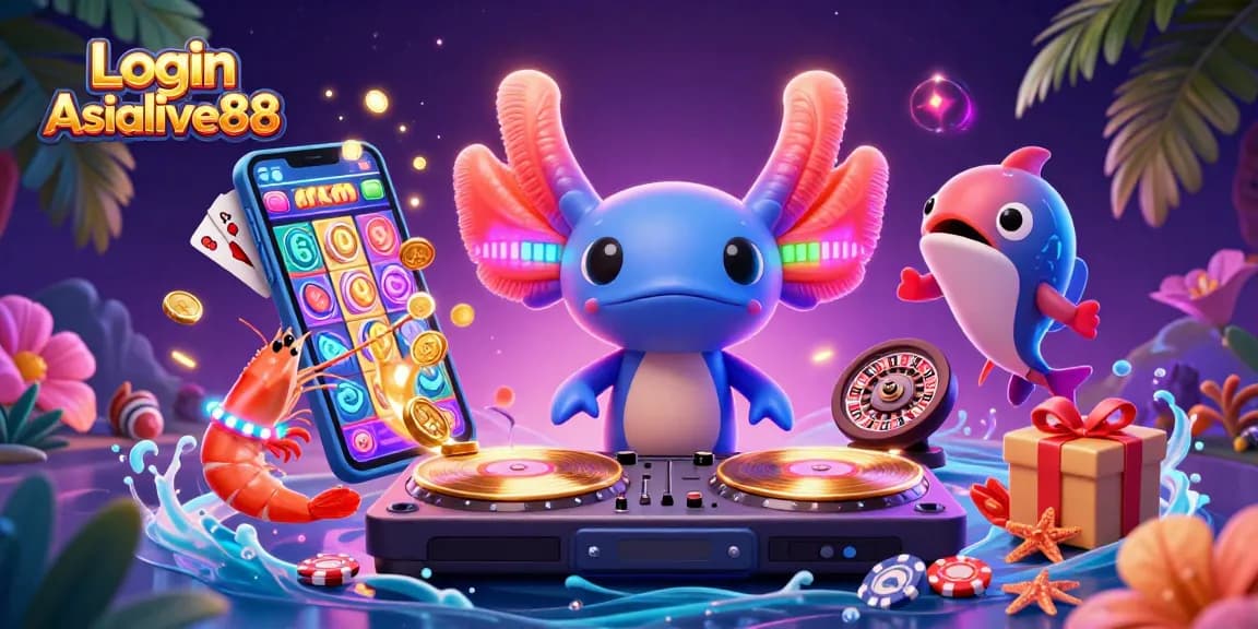 Experience the excitement of Login Asialive88 with vibrant casino characters and games.