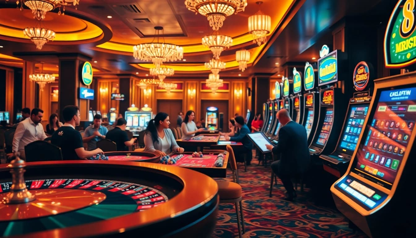 Kqxs lottery enthusiasts celebrating their winnings at a luxurious casino table.