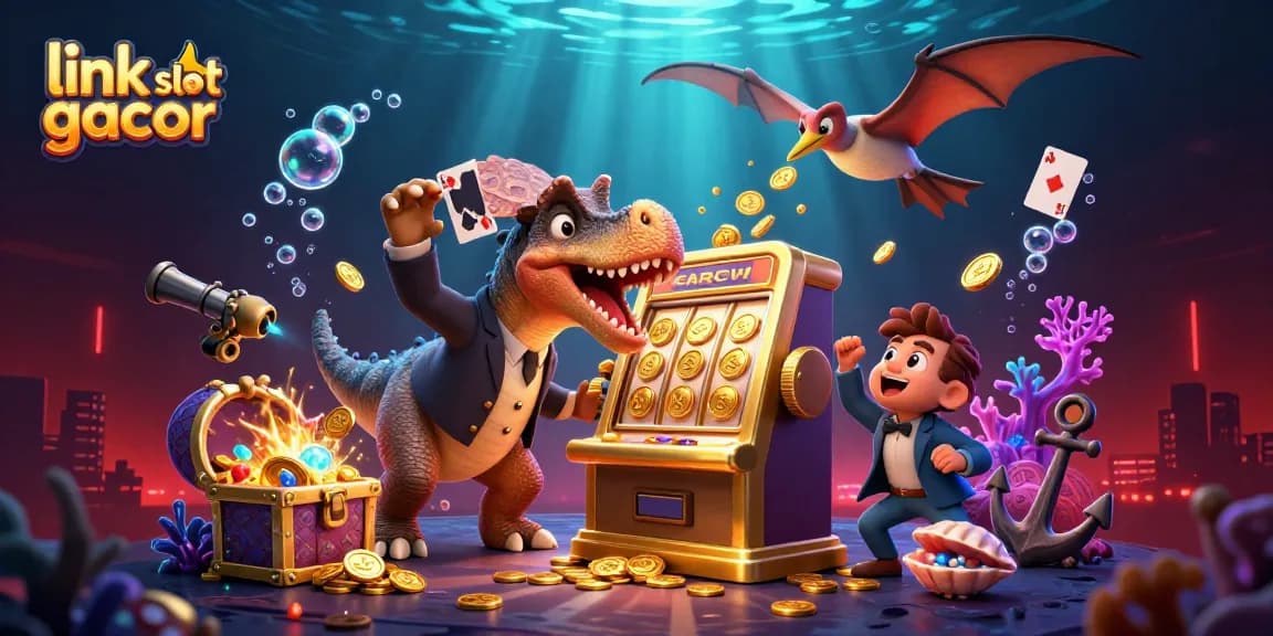 Temukan link slot gacor dan jackpot melimpah saat 3D pachycephalosaurus memukul mesin slot emas.