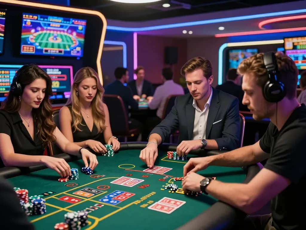 Exciting online gaming experience at 32win casino with players enjoying diverse games.