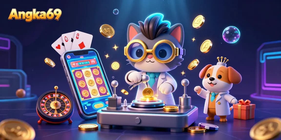 Experience winning strategies at Angka69 with a vibrant scene showcasing thrilling slots action.