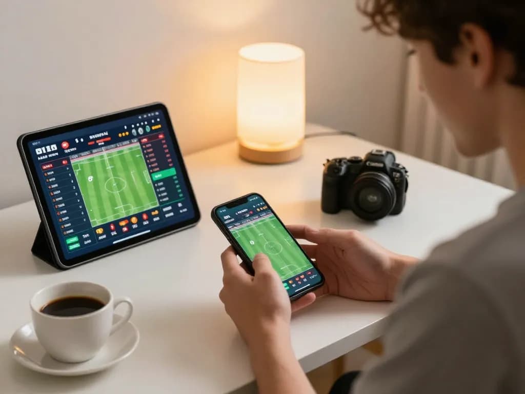 Engaging in sports betting on GO8 app while enjoying a cozy home atmosphere.