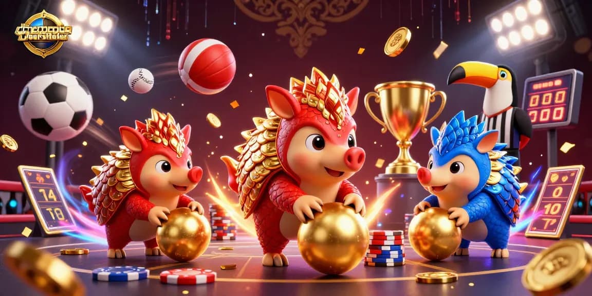 Engage with denemebonusuverensiteler's exciting gaming scene featuring vibrant pangolins and lively casino elements.