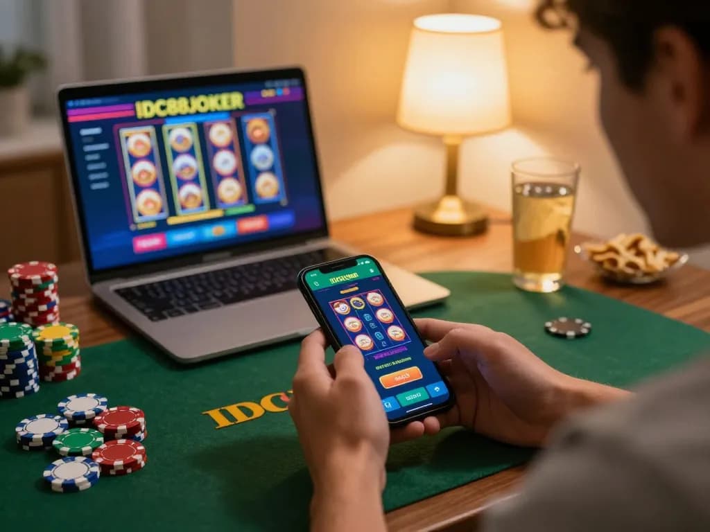Engaging gameplay on the IDC88JOKER casino app showcasing a player's strategy and excitement.