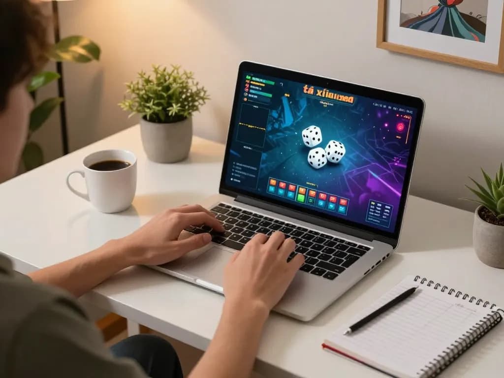 Engaging gameplay of tài xỉu.md5 displayed on a laptop, enhancing online gambling experience
