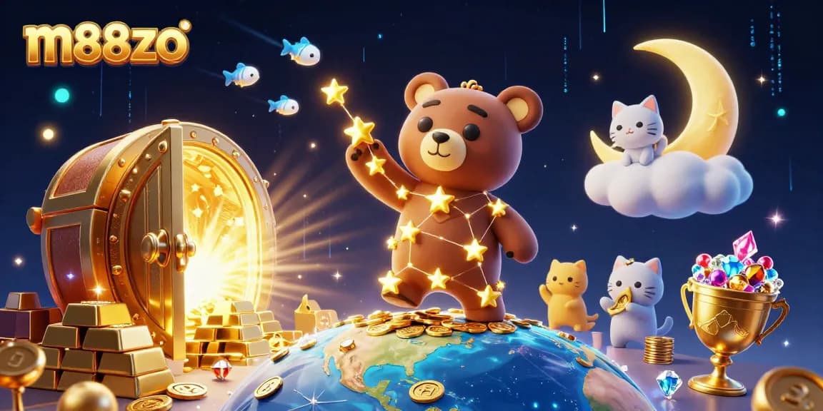 Engage in thrilling gameplay at m88zo with vibrant casino elements and captivating characters.