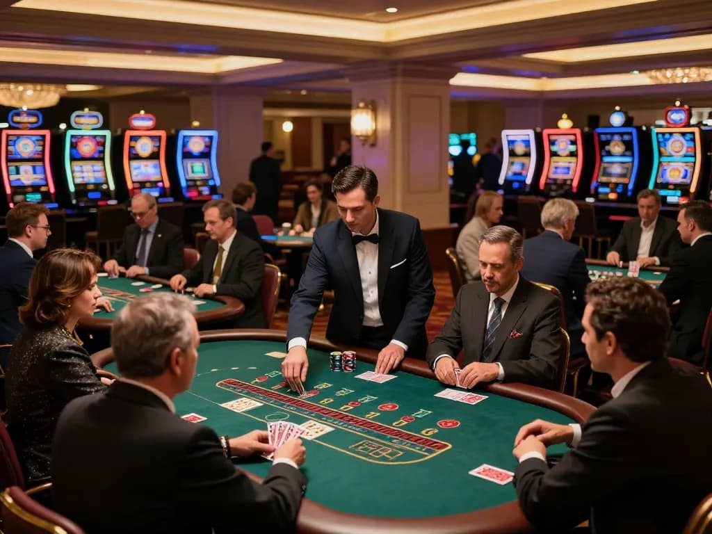Players engaging in a thrilling blackjack game at RR99 casino, showcasing strategic gameplay and vibrant atmosphere