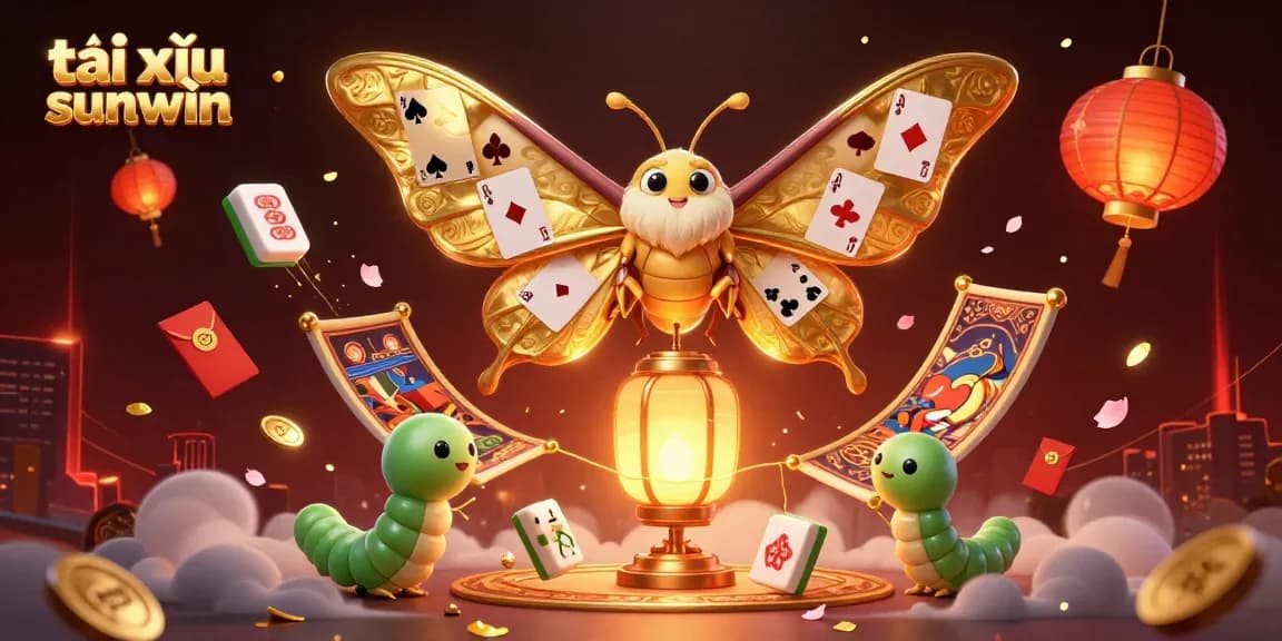 Engage in thrilling tài xỉu sunwin gaming with festive visuals of golden motifs and lively casino elements.