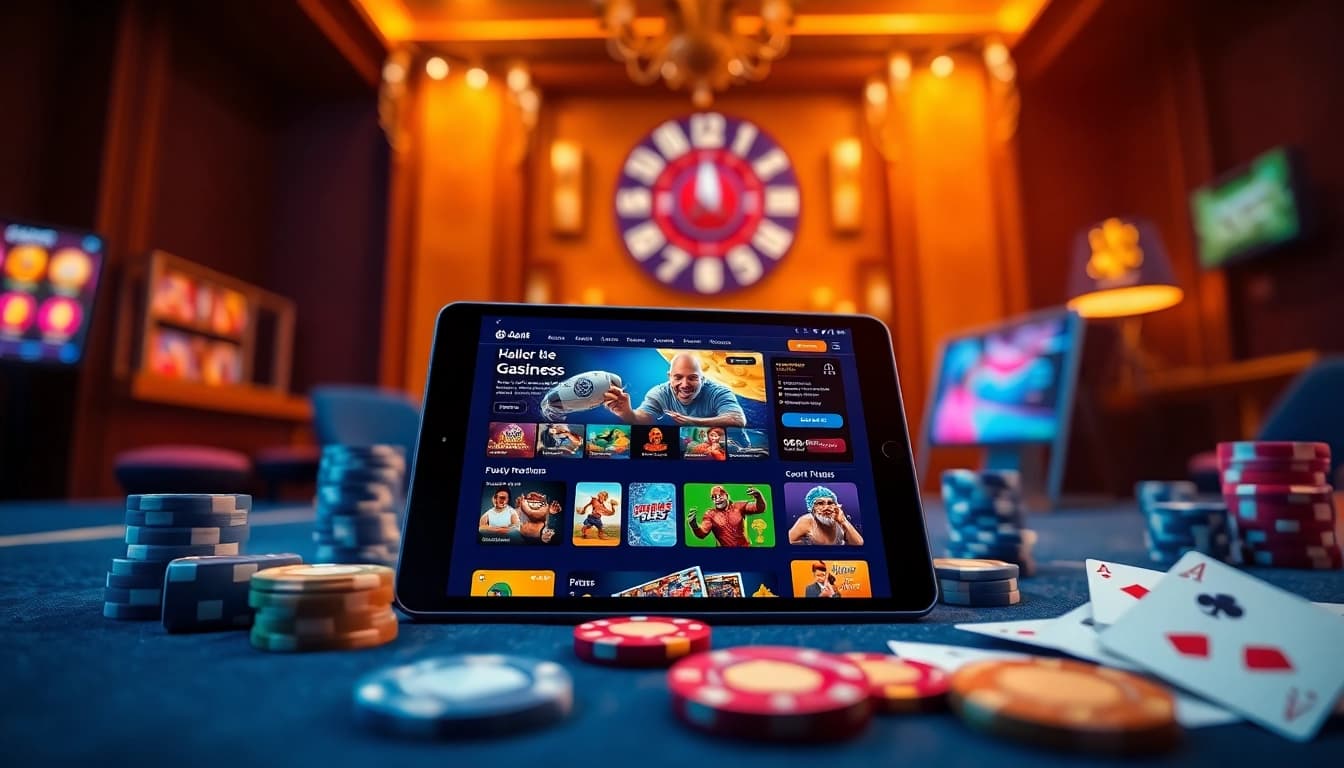 Experience the innovative online gaming interface of https://hb88.art/ featured in a modern, ambient-lit gaming room.
