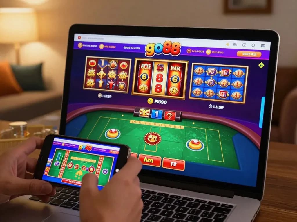 Playing exciting games on go88 mobile app in cozy home environment