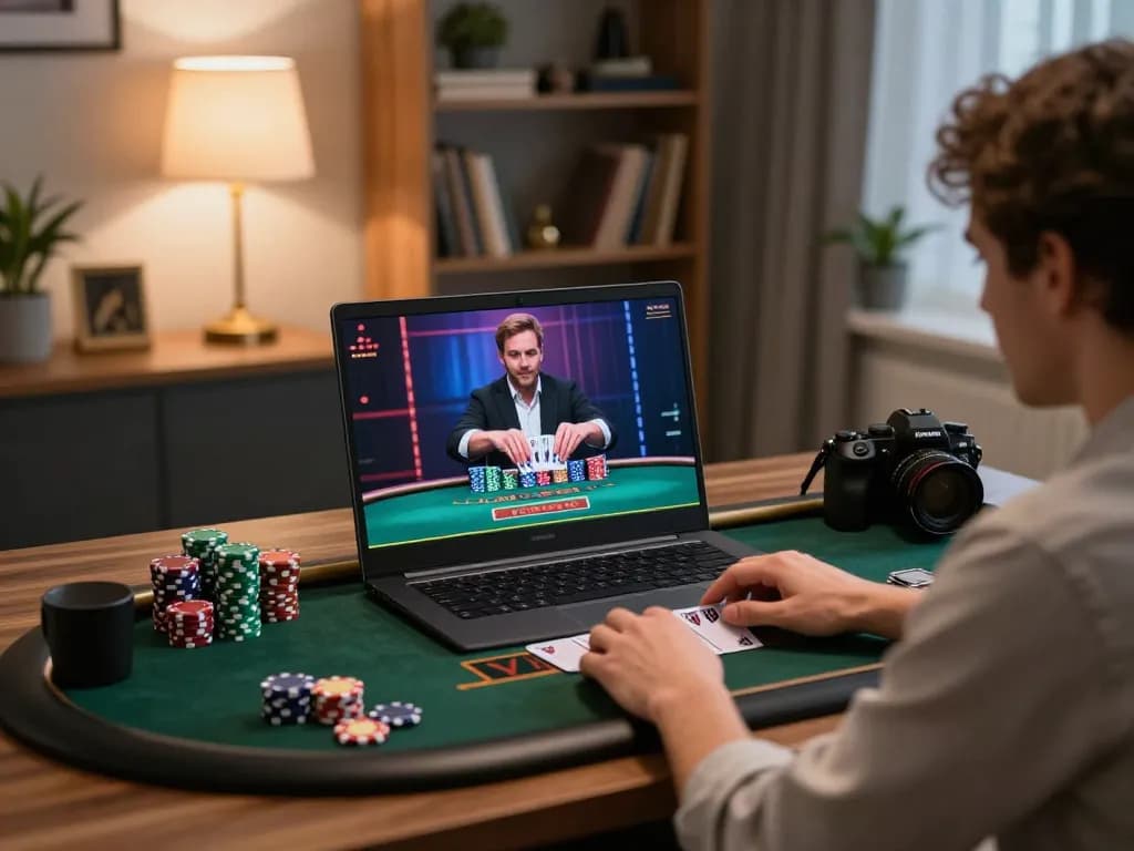 KADAL778 player engaging in online live dealer games with laptops at home