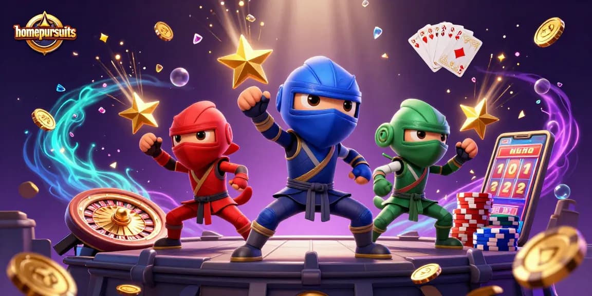 homepursuits mainkan slot dengan karakter ninja chameleon dalam ilustrasi 3D menarik
