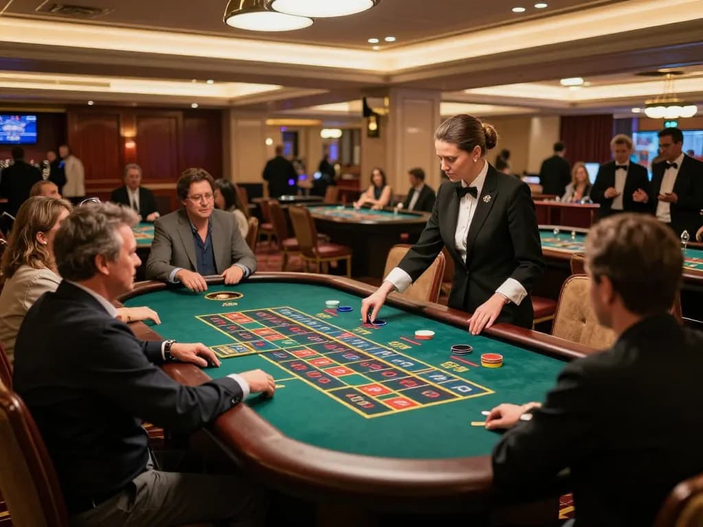 Sunwin players enjoying engaging roulette gameplay at a luxurious casino.