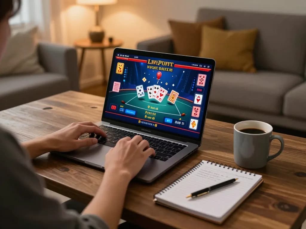 Player enjoys an exciting TR88 online gaming session with live dealer action, cups and strategy notes