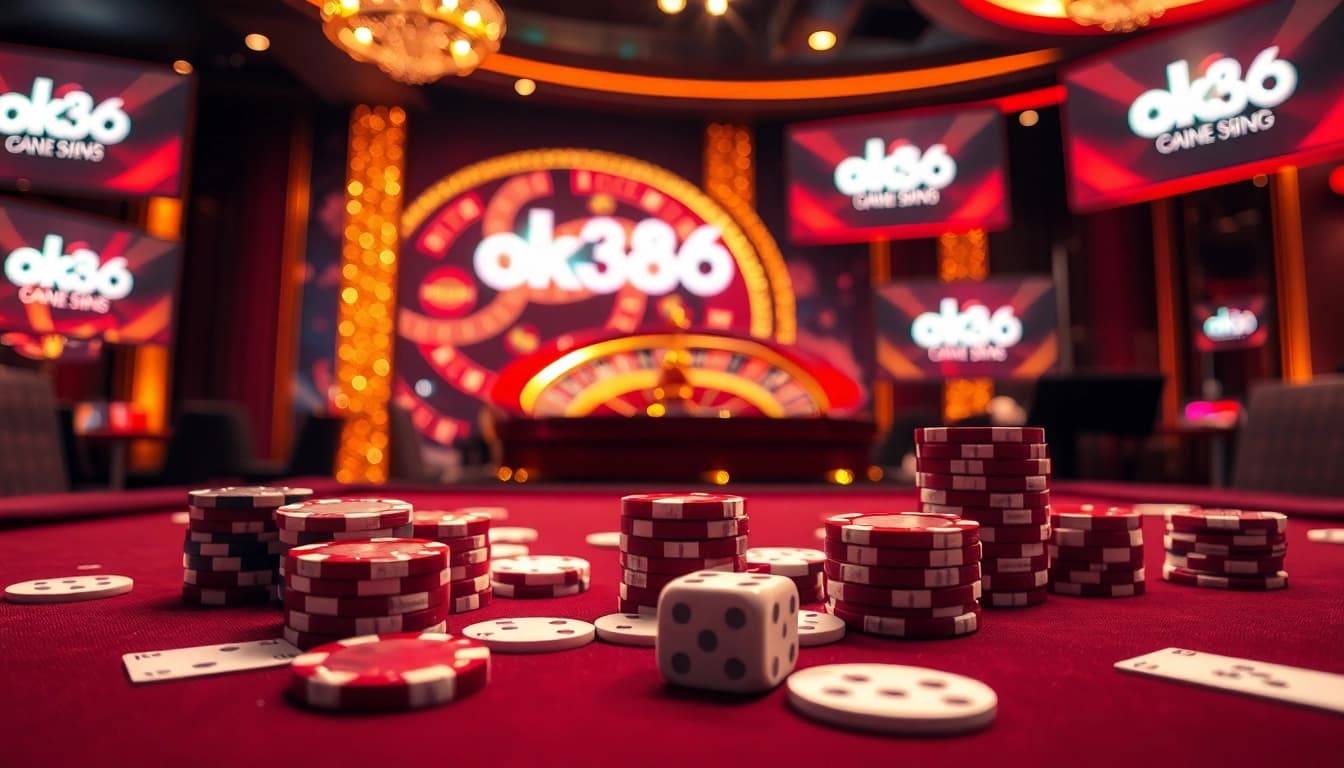 Experience high-stakes gaming at online platform ok8386 with vibrant casino aesthetics.