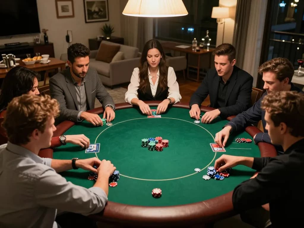 uu88 home poker game in progress with friends enjoying strategic gameplay