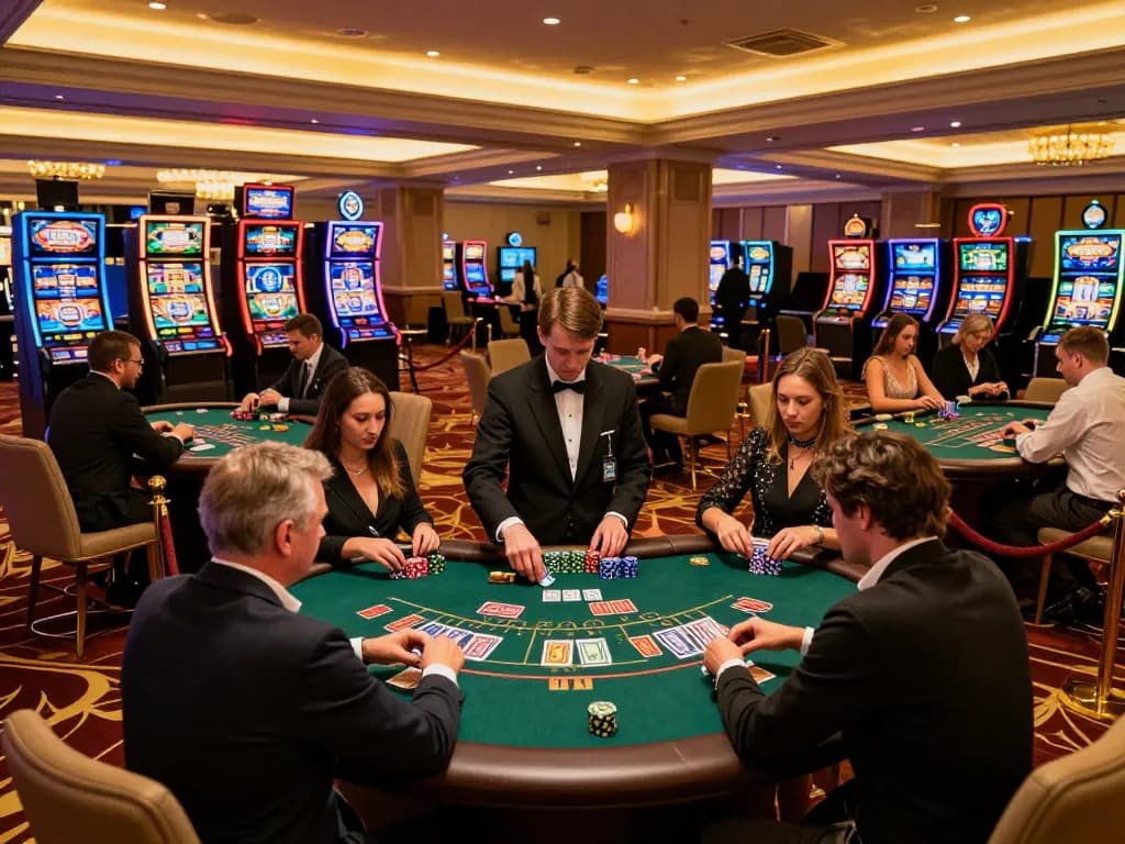 Players enjoying blackjack at KO66 casino, showcasing strategic gameplay and excitement.