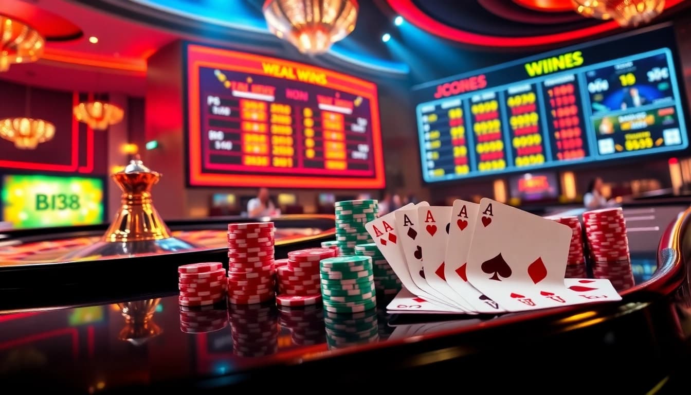 Experience the excitement of winning at bj88 with vibrant casino visuals and thrilling games.