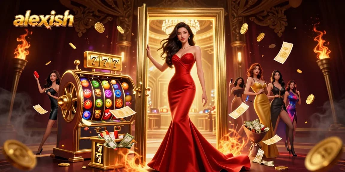 Experience thrilling slots with alexish at a luxury casino; vibrant reels and golden jackpots await!