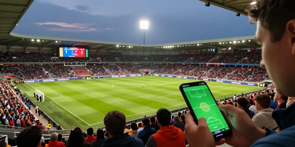 แทงบอลโลก betting predictions with live odds displayed at a thrilling football match