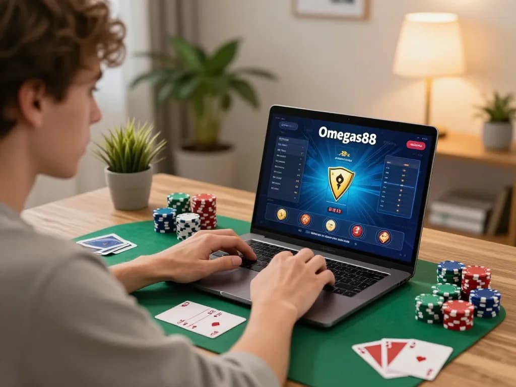 Berkolaborasi dengan permainan poker ombak88 secara online di rumah, menunjukkan strategi dan kegembiraan.