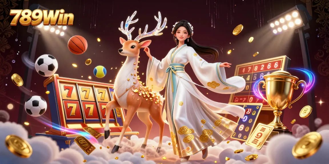 Engage with 789Win's vibrant casino scene showcasing slots, dynamic gameplay elements, and an enchanting atmosphere.