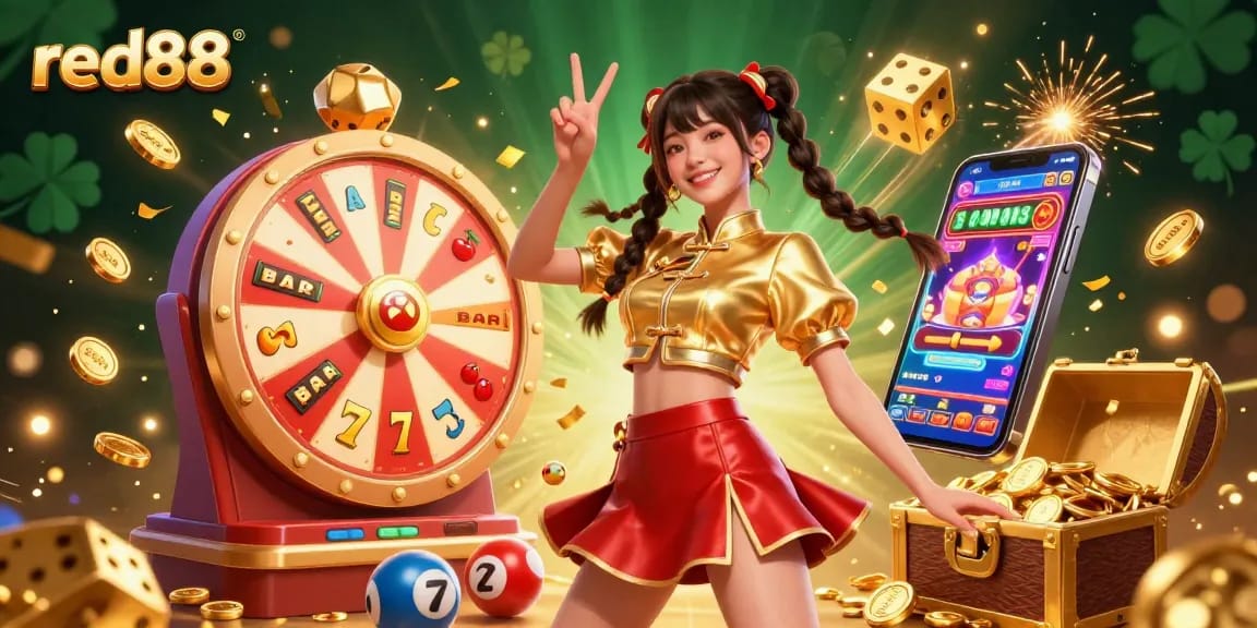 Experience the excitement of red88 with dynamic slot machines, vibrant symbols, and a festive atmosphere.
