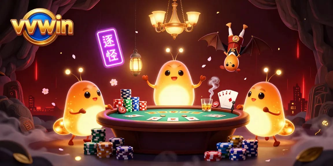 Experience the excitement with vvvwin's immersive cave casino environment lit by glowworms.