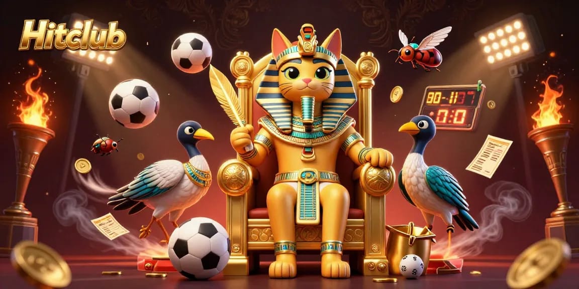 Immerse in Hitclub's vibrant gaming scene, showcasing dynamic sports elements and characters.