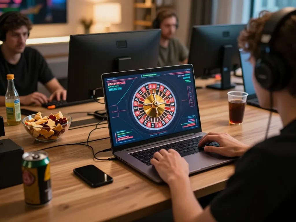Player enjoying roulette on say88 online casino, showcasing engaging gameplay and social gaming atmosphere