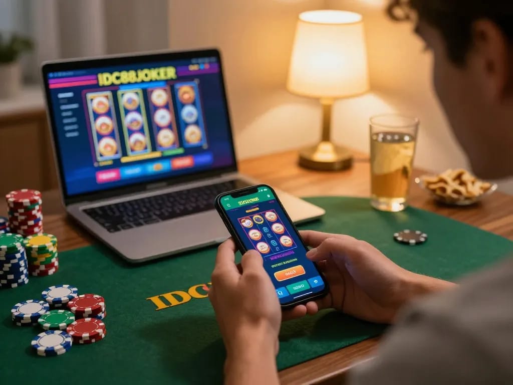 Engaging gameplay on the IDC88JOKER casino app showcasing a player's strategy and excitement.