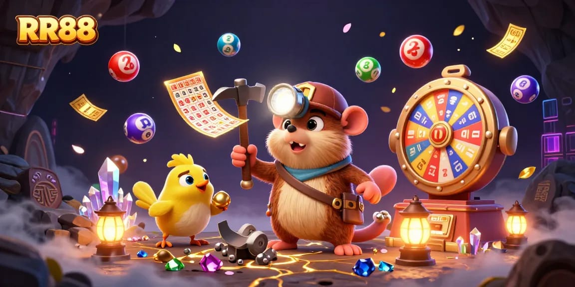 Experience gaming excitement with RR88, featuring vibrant lottery elements and treasure-hunting adventures.