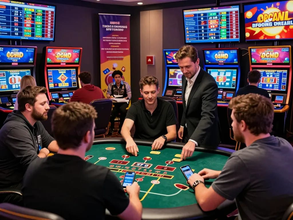 Exciting online gambling experience at 88aa with gaming tables, interactive players, and live dealer games.