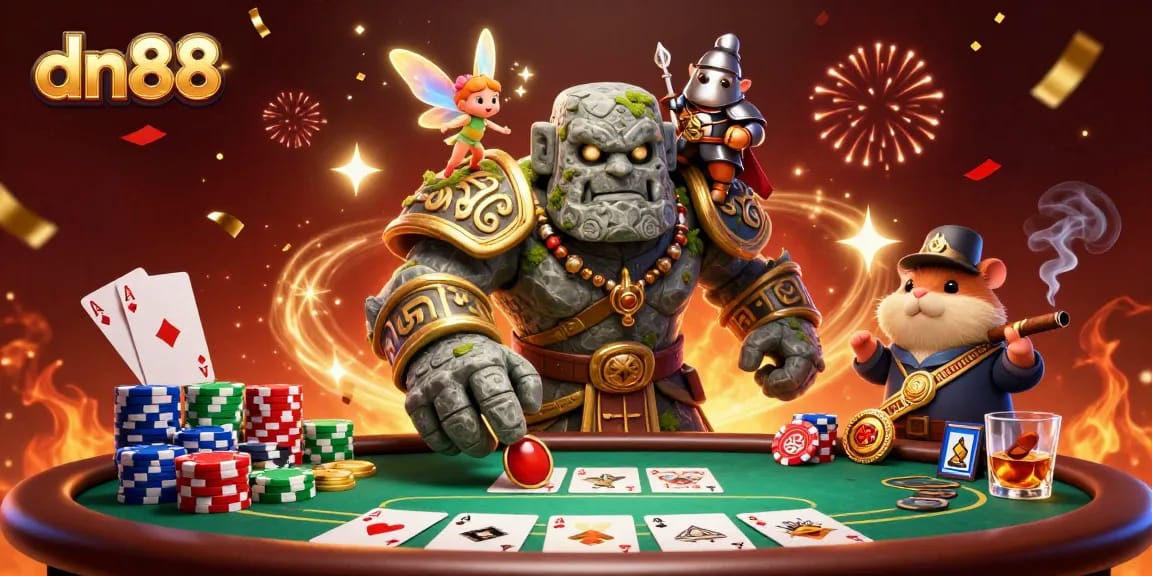 Experience thrilling gameplay on dn88 with a vibrant casino scene filled with poker excitement